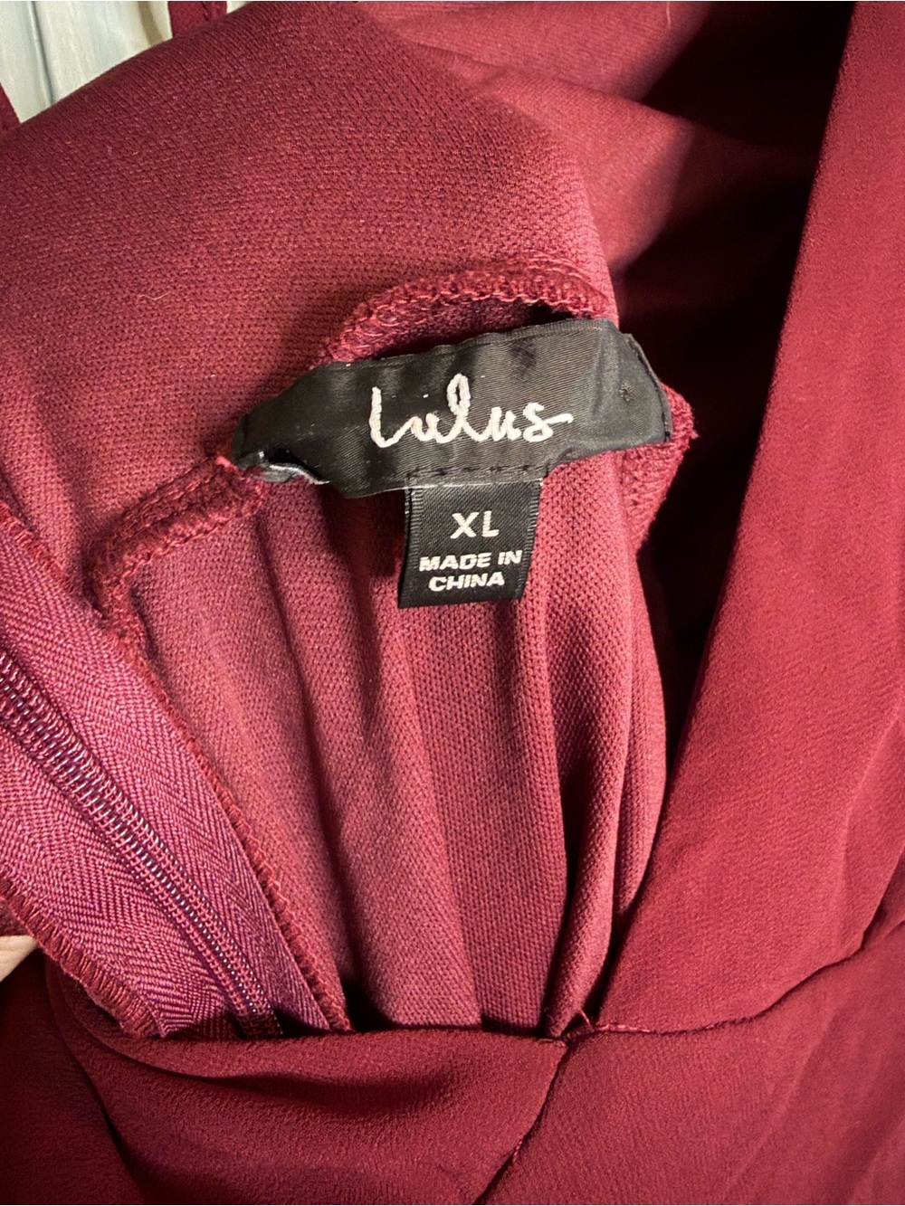 Lulu's Burgundy Long Sleeve Bridesmaid Dress - Picture 3 of 6
